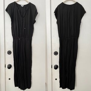 Splendid Black Button Top Sleeveless Crop Wide Leg Jumpsuit XS